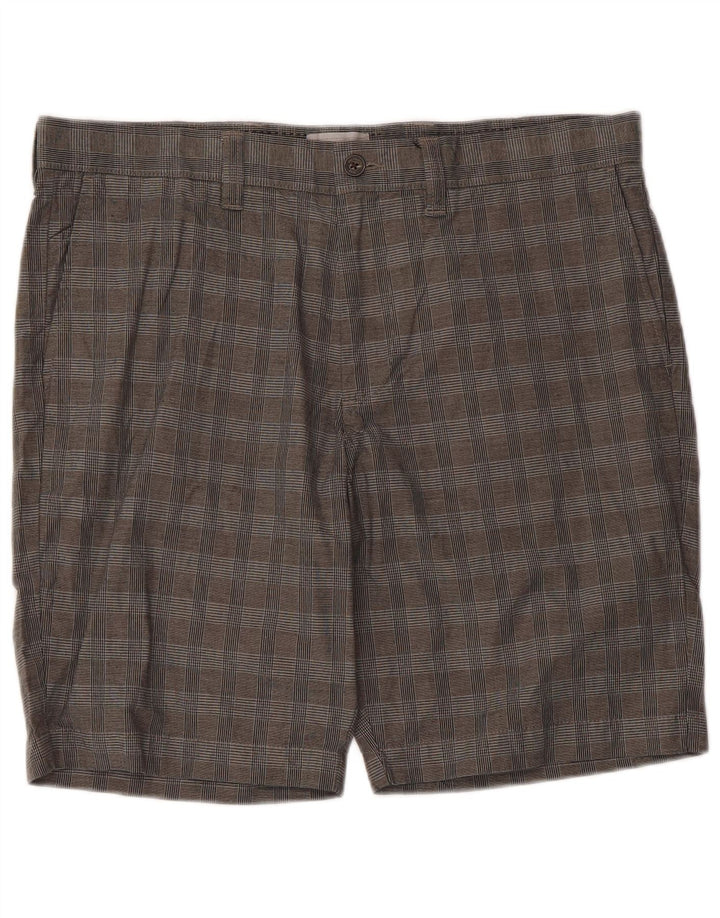 Marks & Spencer Męskie spodenki Chino W36, duże, szare, bawełniane w kratkę