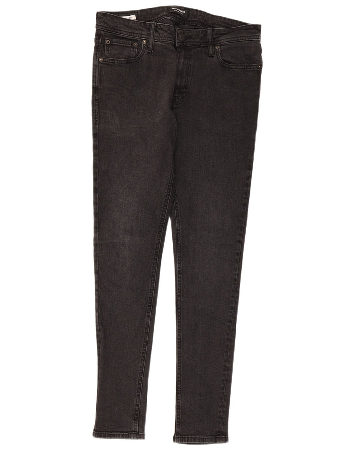 Męskie jeansy Jack & Jones Tom Skinny W32 L32 Czarne bawełniane