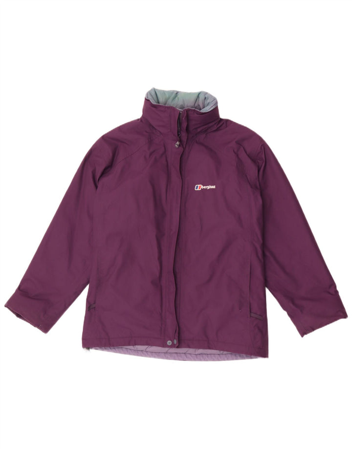 Damska kurtka wiatrówka z kapturem oversize Berghaus UK 10, mała fioletowa