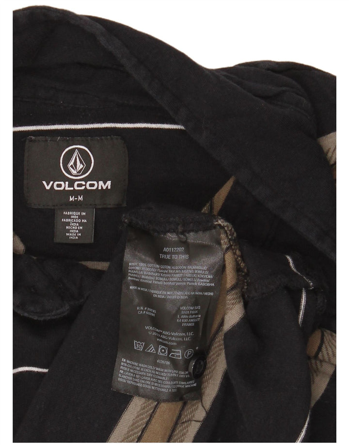 Męska koszulka polo VOLCOM, bawełniana, w średnie czarne paski