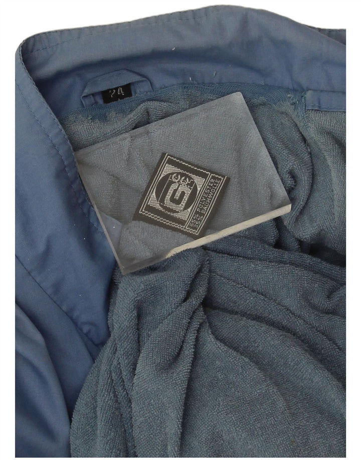 Męska kurtka bomber w stylu vintage UK 38, średni niebieski poliester