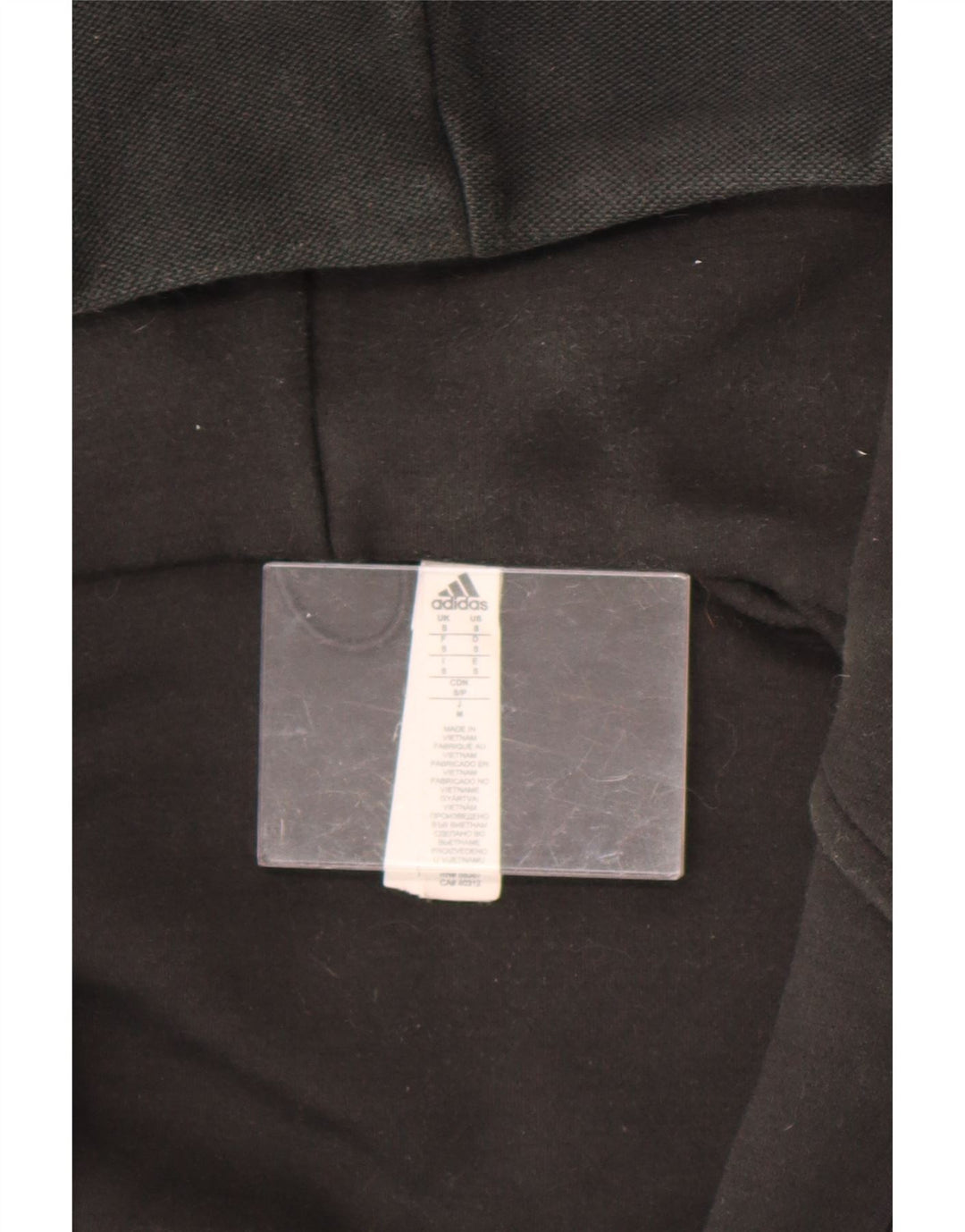 Męski sweter Adidas z grafiką i zamkiem błyskawicznym, mały, czarny poliester