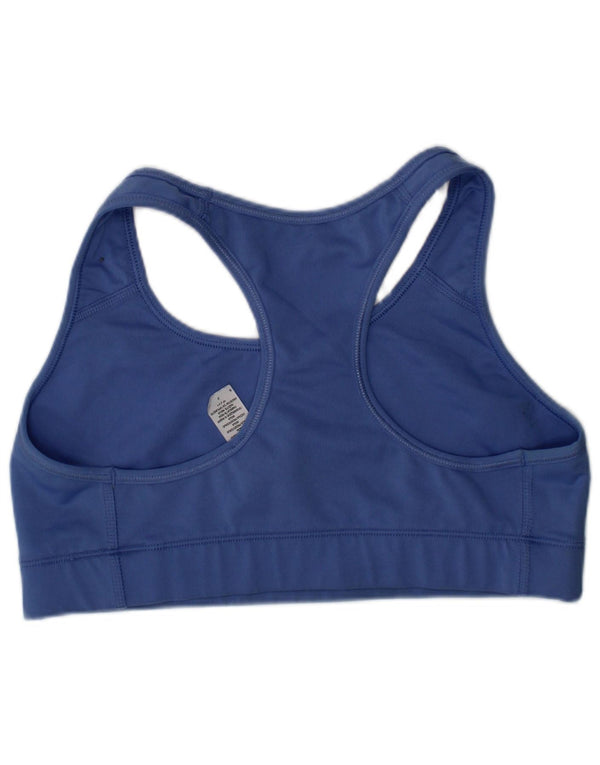 Damski top sportowy z biustonoszem Nike Dri Fit Graphic, mały, niebieski, sportowy z poliestru