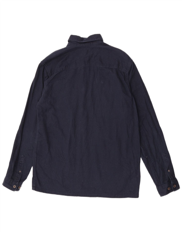 Męska koszula dżinsowa Jack & Jones, mała, granatowa, bawełniana