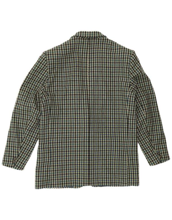 Męska marynarka MONTEZEMOLO zapinana na 2 guziki UK 40, duża, wełniana zielona krata
