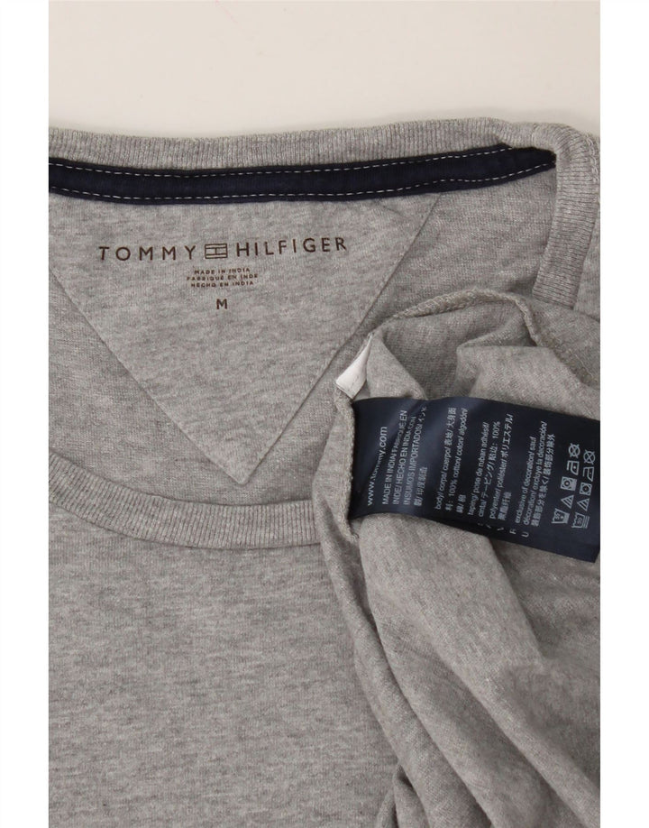 TOMMY HILFIGER Mens Graphic Top Long Sleeve Medium Grey Cotton Vintage Tommy Hilfiger and Second-Hand Tommy Hilfiger from Messina Hembry 