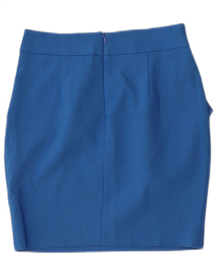 Damska spódniczka mini Zara, mała, W26, niebieska, poliestrowa