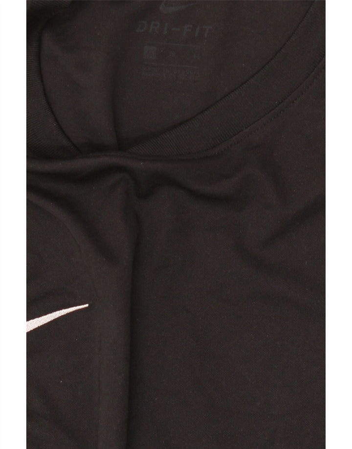 NIKE Mens Dri Fit T-Shirt Top Medium Black