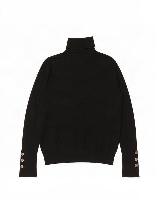Sweter damski Zara z okrągłym dekoltem UK 10, mały, czarny