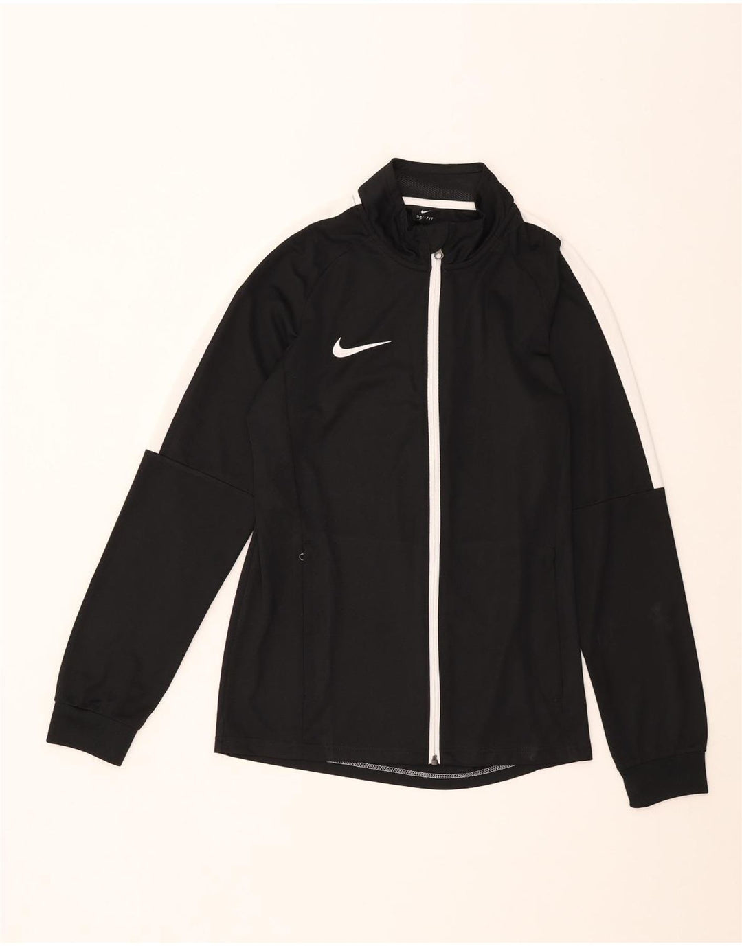 Męska kurtka dresowa Nike Dri Fit, mała, czarna, poliestrowa z blokami kolorów