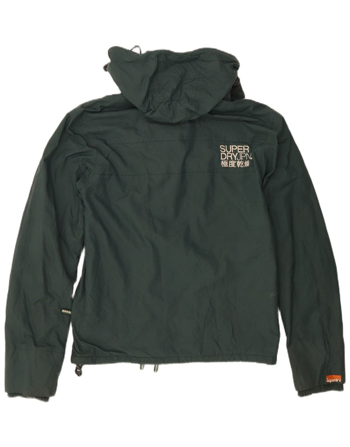 Męska kurtka wiatrówka z kapturem Superdry UK 38 Średni zielony nylon