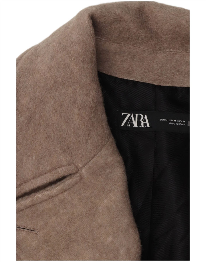 Damski płaszcz oversize ZARA w kolorze groszku UK 14, średni szary