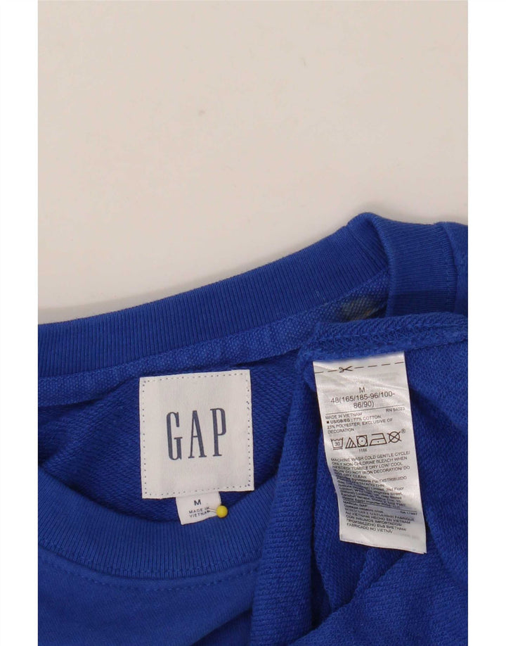 Damski sweter graficzny Gap UK 14, średni niebieski, bawełniany