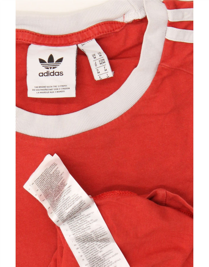 Adidas Męski T-shirt Top Średni Czerwony Bawełniany