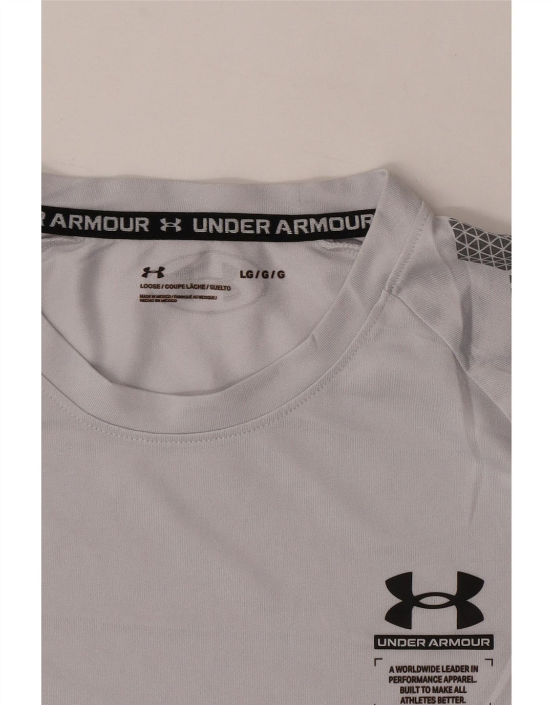 Under Armour Męski T-shirt Top Duży Szary Geometryczny