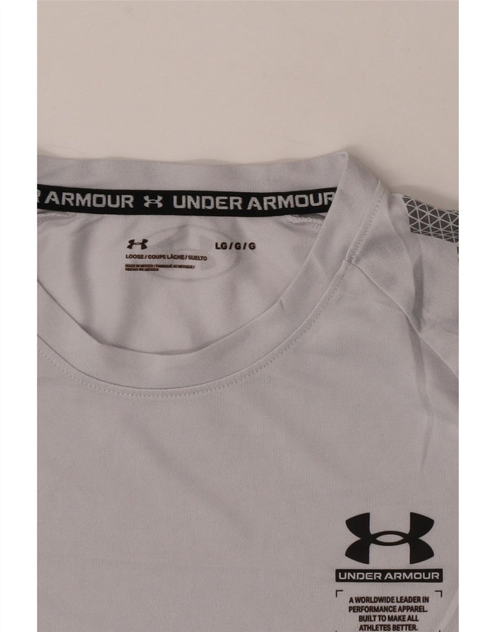 Under Armour Męski T-shirt Top Duży Szary Geometryczny
