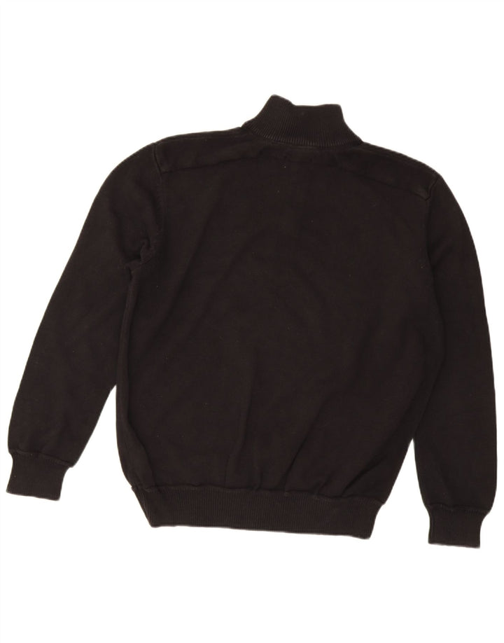 Wrangler Męski sweter z zamkiem błyskawicznym XL, czarny, bawełniany