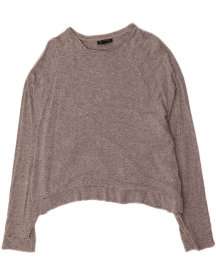Damski sweter oversize Topshop UK 12, średnioszary, wiskoza