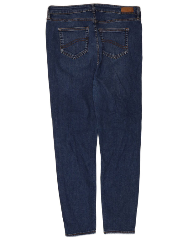 Damskie jeansy Fat Face Harlow Skinny z wysokim stanem UK 16, duże W32 L27 niebieskie