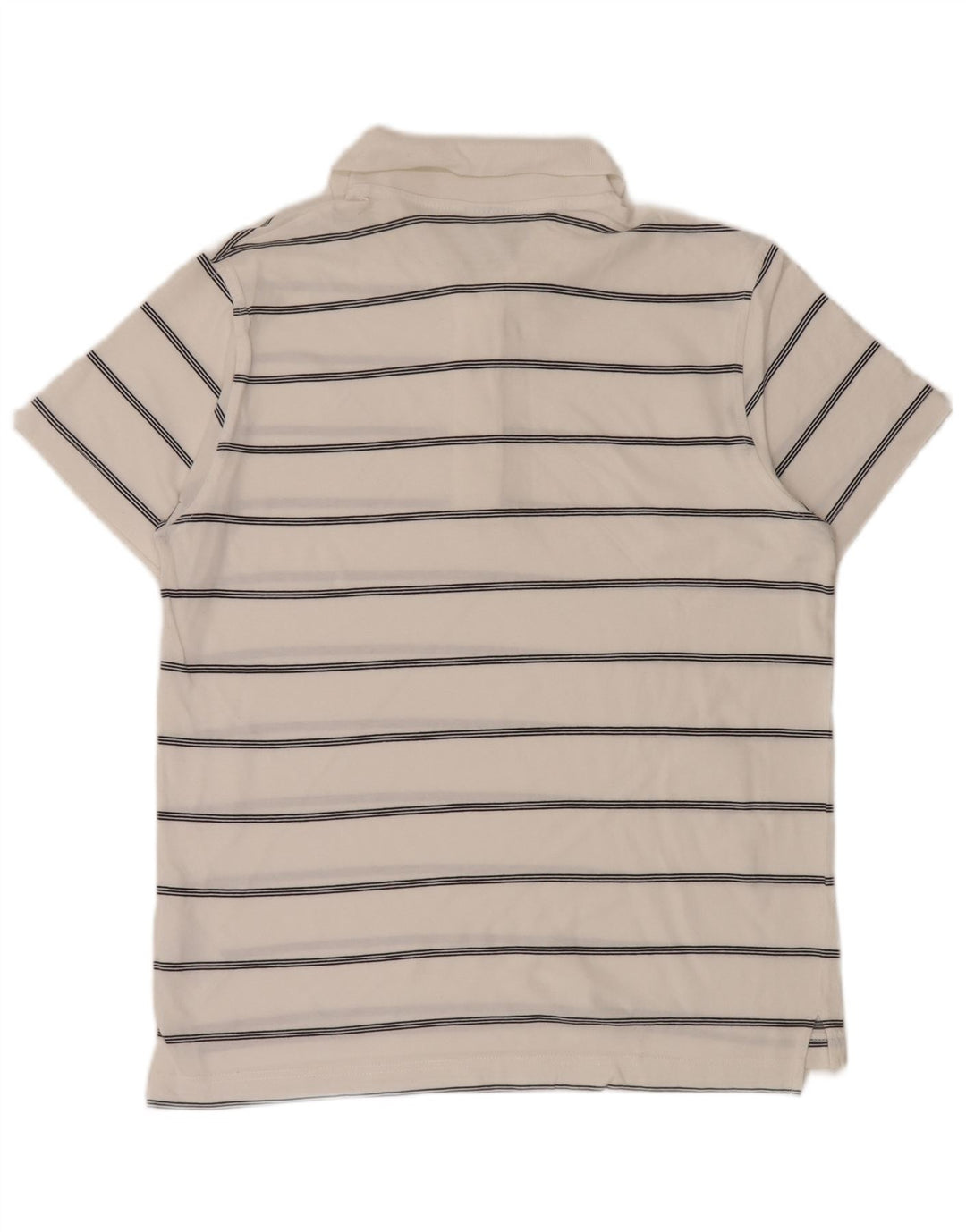 Męska koszulka polo Adidas UK 40/42 Średnia biała bawełniana w paski