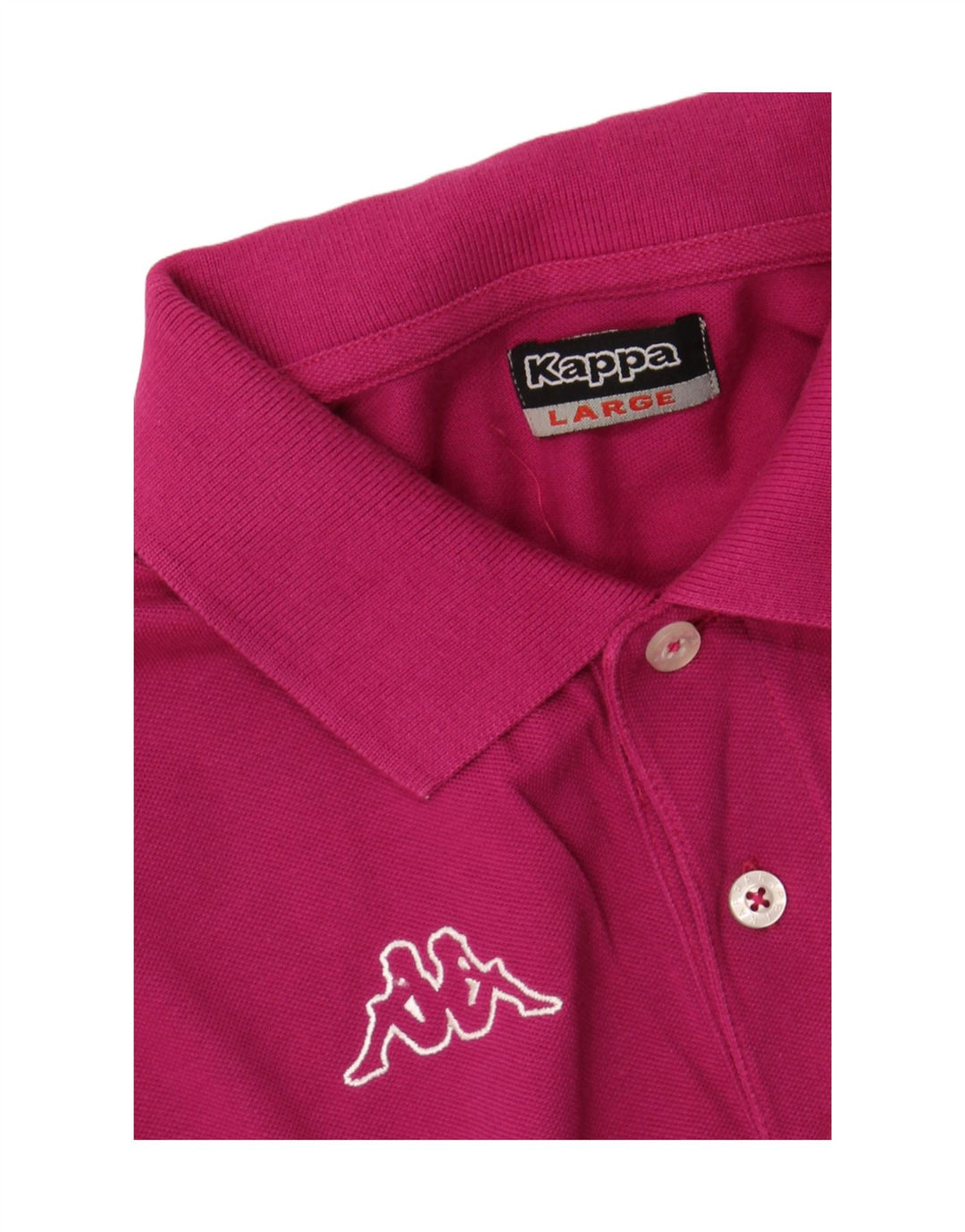 KAPPA Mens Polo Shirt Large Pink Cotton