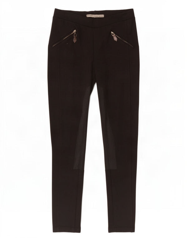Zara Womens Leggings UK 12 Medium Black