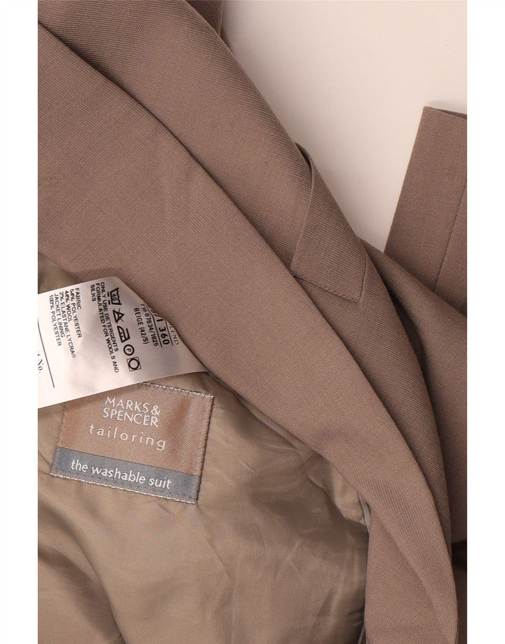 Marks & Spencer Męska marynarka zapinana na 2 guziki, UK 42 XL, beżowy poliester