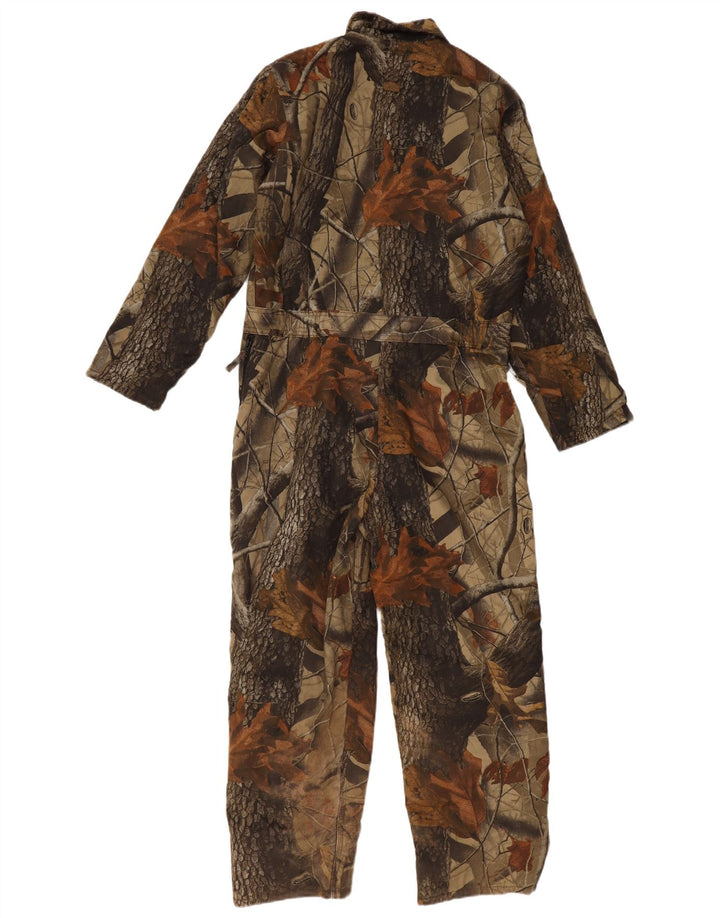 VINTAGE Chłopięcy kombinezon z długim rękawem, 15-16 lat, khaki, bawełna w kwiaty