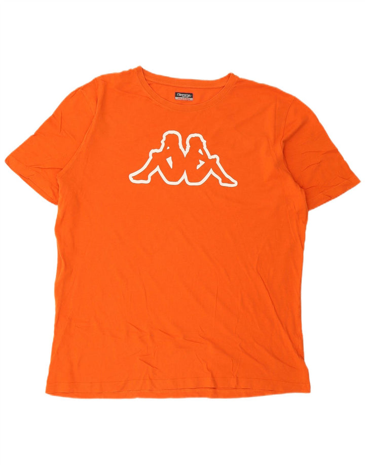 Męski T-shirt z grafiką Kappa Top 2XL Pomarańczowy