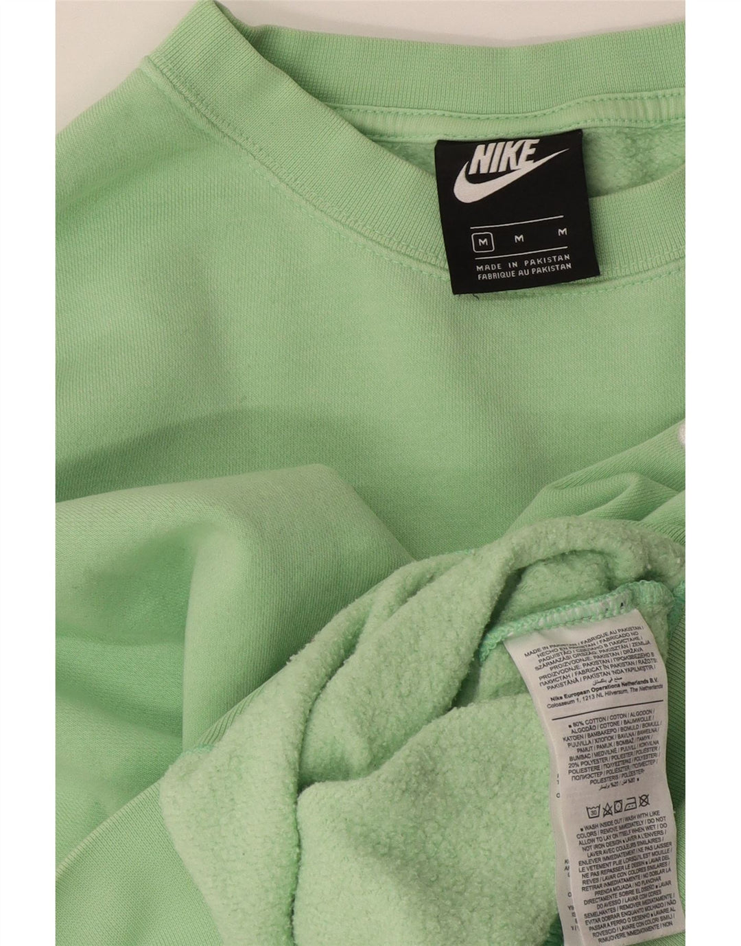 Damska bluza dresowa Nike Crop Oversize UK 14, średnia, zielona bawełna