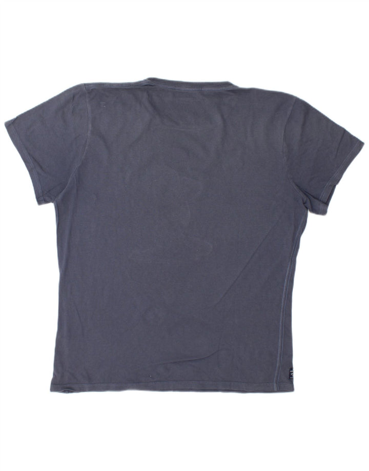 Męski T-shirt z grafiką PEPE Jeans o regularnym kroju, średni granatowy