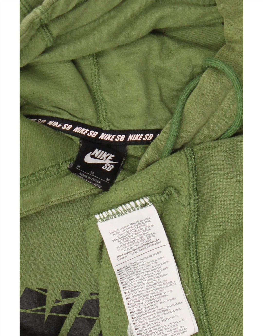 Męski sweter z kapturem Nike Graphic, średniej wielkości, zielony, bawełniany