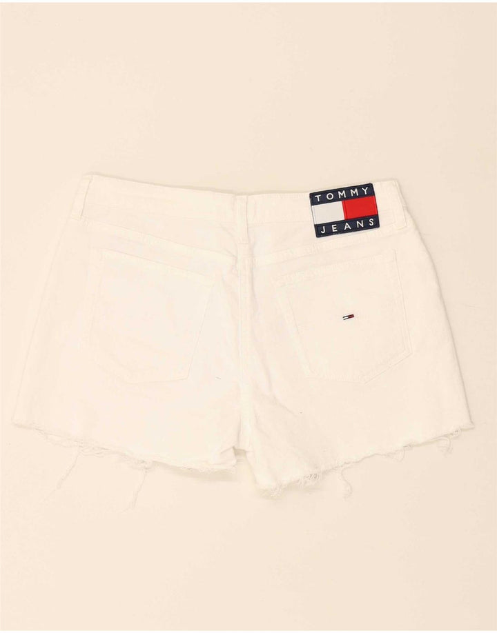 TOMMY HILFIGER Womens Denim Shorts W28 Medium White Cotton
