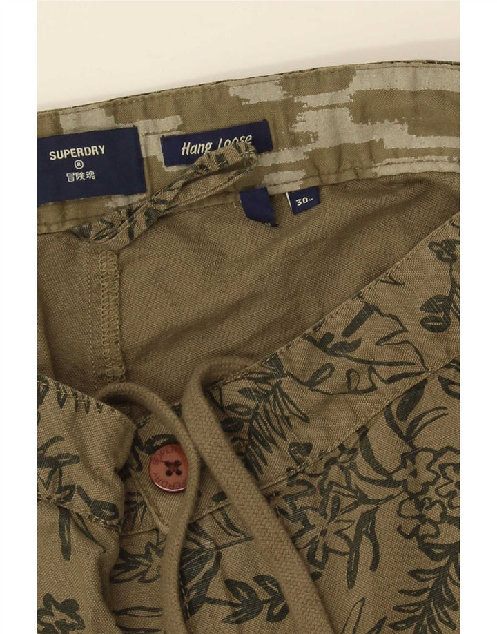 Męskie spodenki Chino Superdry W30 Średni khaki w kwiaty
