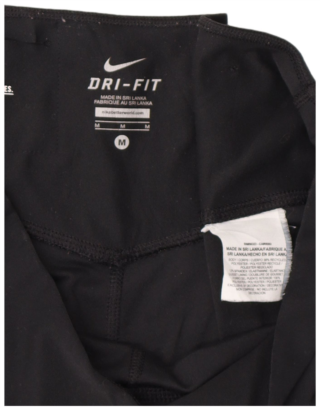 Damskie legginsy NIKE Dri Fit Capri UK 14, średni czarny poliester