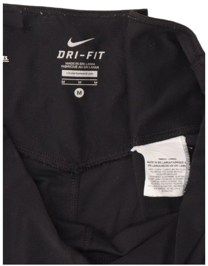 Damskie legginsy NIKE Dri Fit Capri UK 14, średni czarny poliester