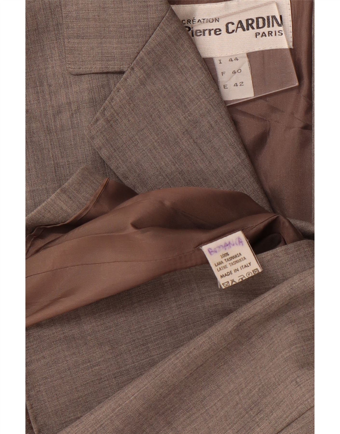 PIERRE CARDIN Damska marynarka zapinana na 3 guziki EU 42 Średnioszary prążek