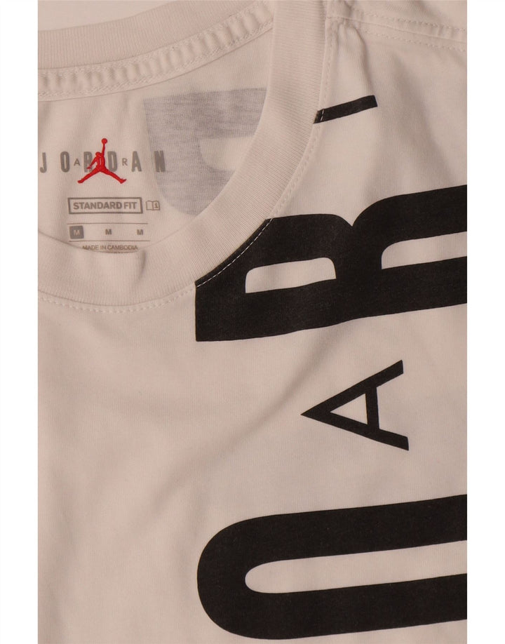 Męski T-shirt z grafiką Jordan o standardowym kroju, średni, biały, bawełniany