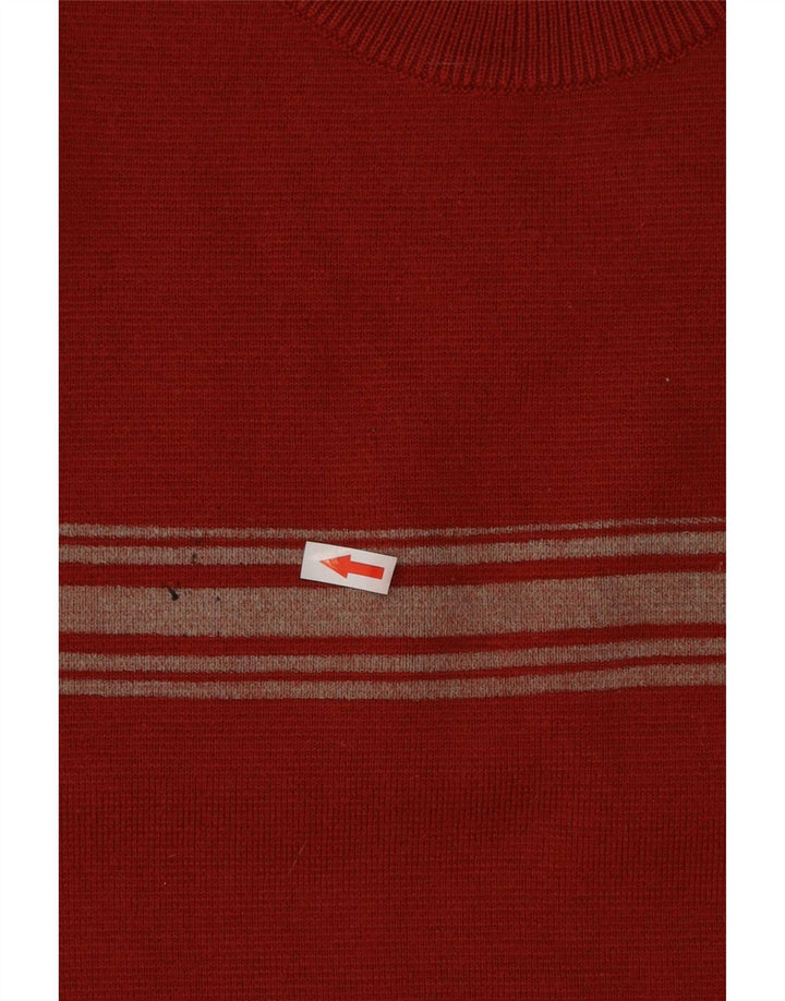 Męski sweter Fila z okrągłym dekoltem XL, wełniany w kolorze czerwonym