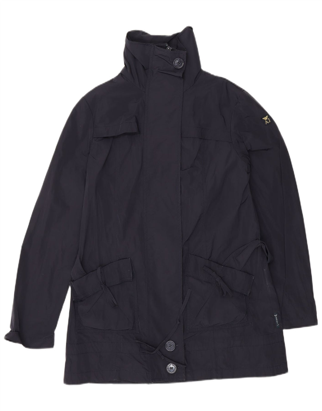 ARMANI JEANS Damski trencz US 6, średni granatowy poliester