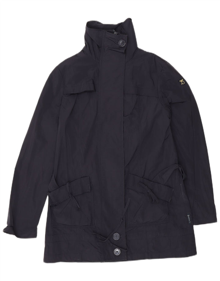 ARMANI JEANS Damski trencz US 6, średni granatowy poliester