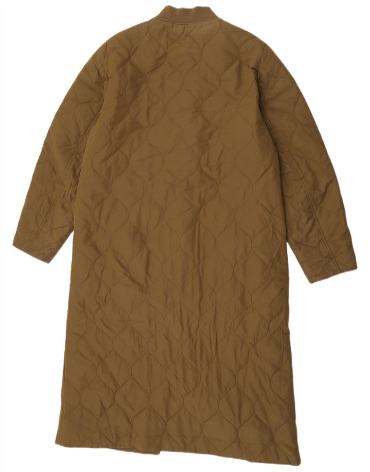 Cos Damski, oversize'owy, pikowany, ocieplany płaszcz UK 10, mały, khaki, poliester