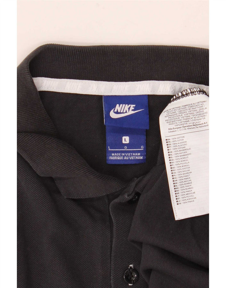 Męska koszulka polo Nike, duża, czarna, bawełniana