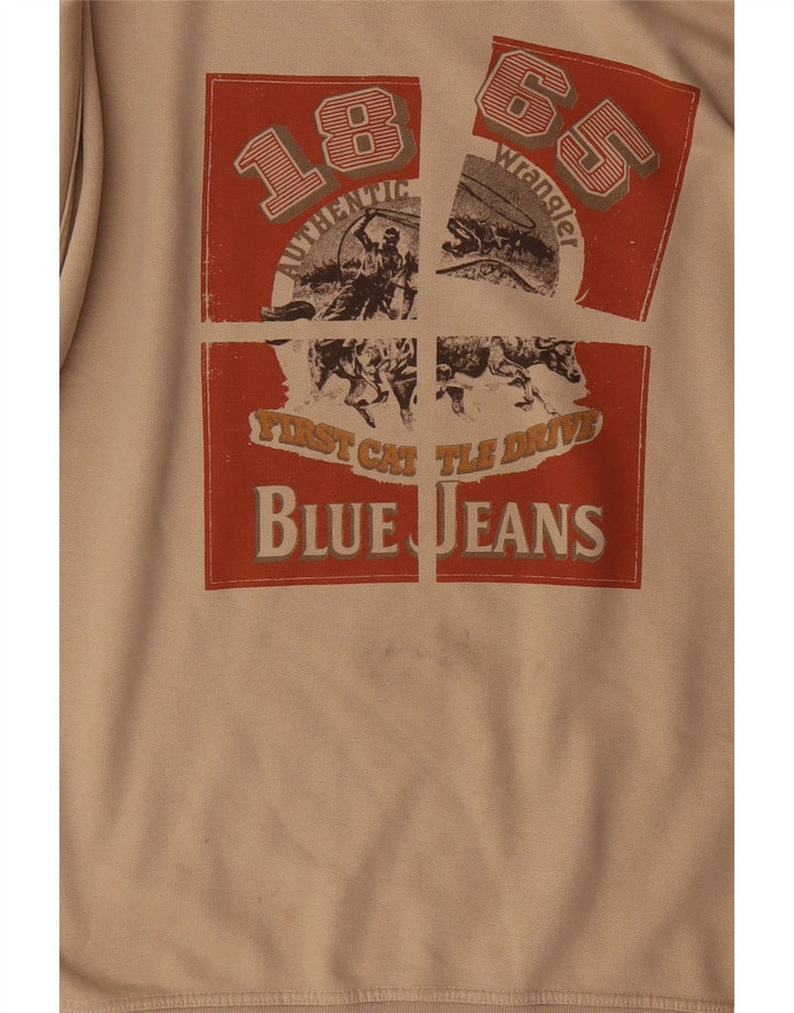 Męska bluza z grafiką Wrangler XL, beżowa, bawełniana