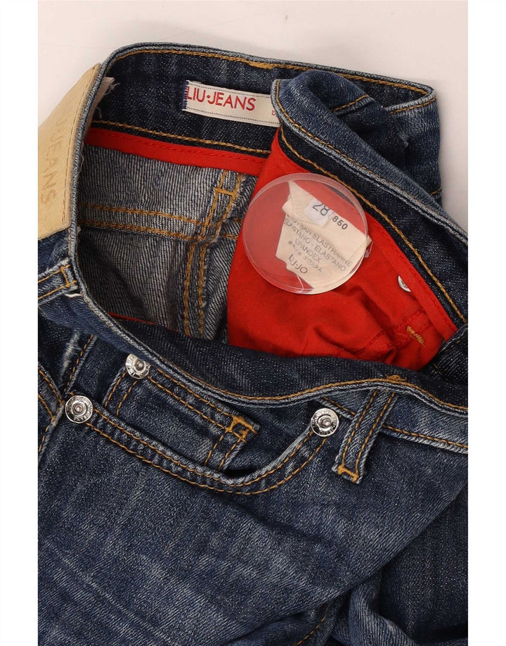 Liu Jo Damskie jeansy Bootcut w trudnej sytuacji W28 L34 Niebieskie bawełniane