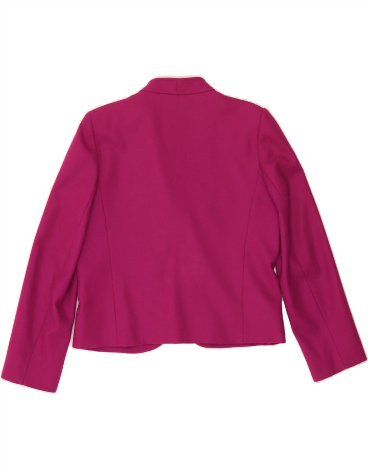 ENDORA Womens Open Blazer Jacket UK 14 Medium Pink Wool Vintage Endora and Second-Hand Endora from Messina Hembry 