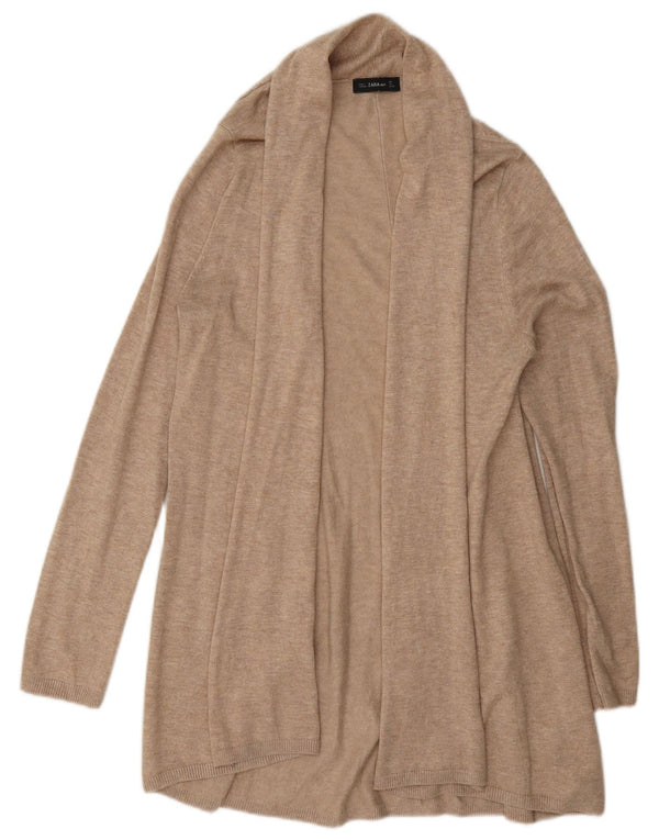 Damski sweter o przedłużonym fasonie Zara, UK 16, duża, beżowa wiskoza
