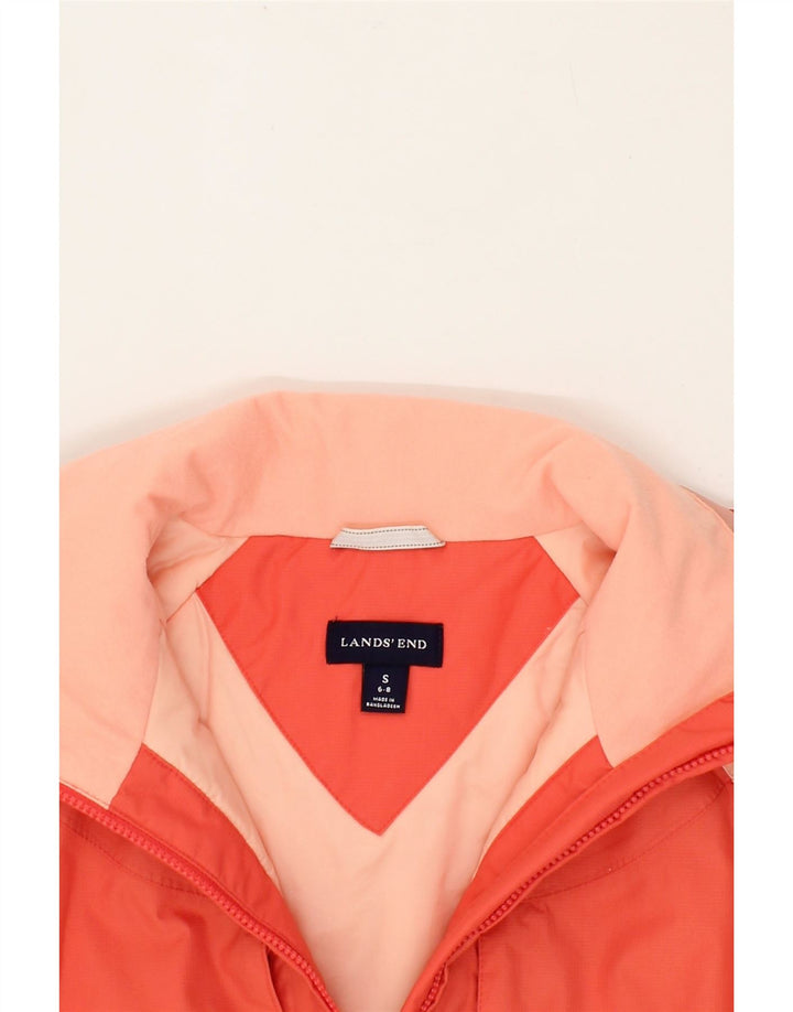 LANDS END Womens Oversized Hooded Padded Jacket UK 6/8 Small Pink Vintage Lands End and Second-Hand Lands End from Messina Hembry 