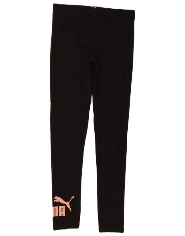 Dziewczęce legginsy z grafiką Puma 15-16 lat, czarna bawełna