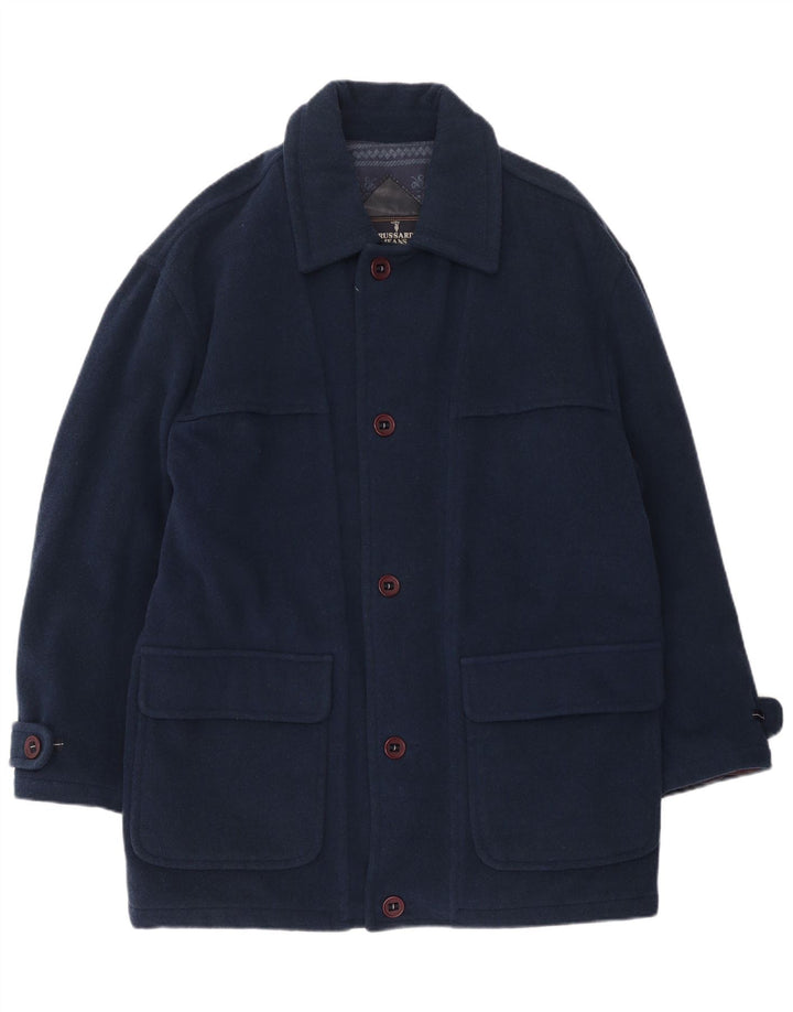 Płaszcz męski Trussardi Jeans UK 40, duży, granatowy, wełniany